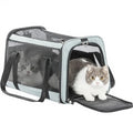 Escape-Proof Roomy Large Cat Car Carrier - 19"x12"x12", Gray