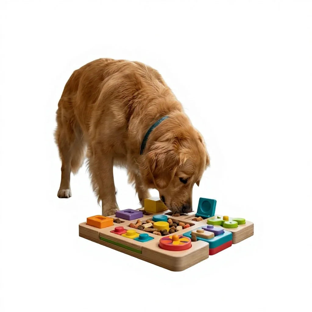 Tokwidget 5-in-1 Dog Enrichment Toy | Dental Health Ball | Interactive Slow Feeder for Large Dogs